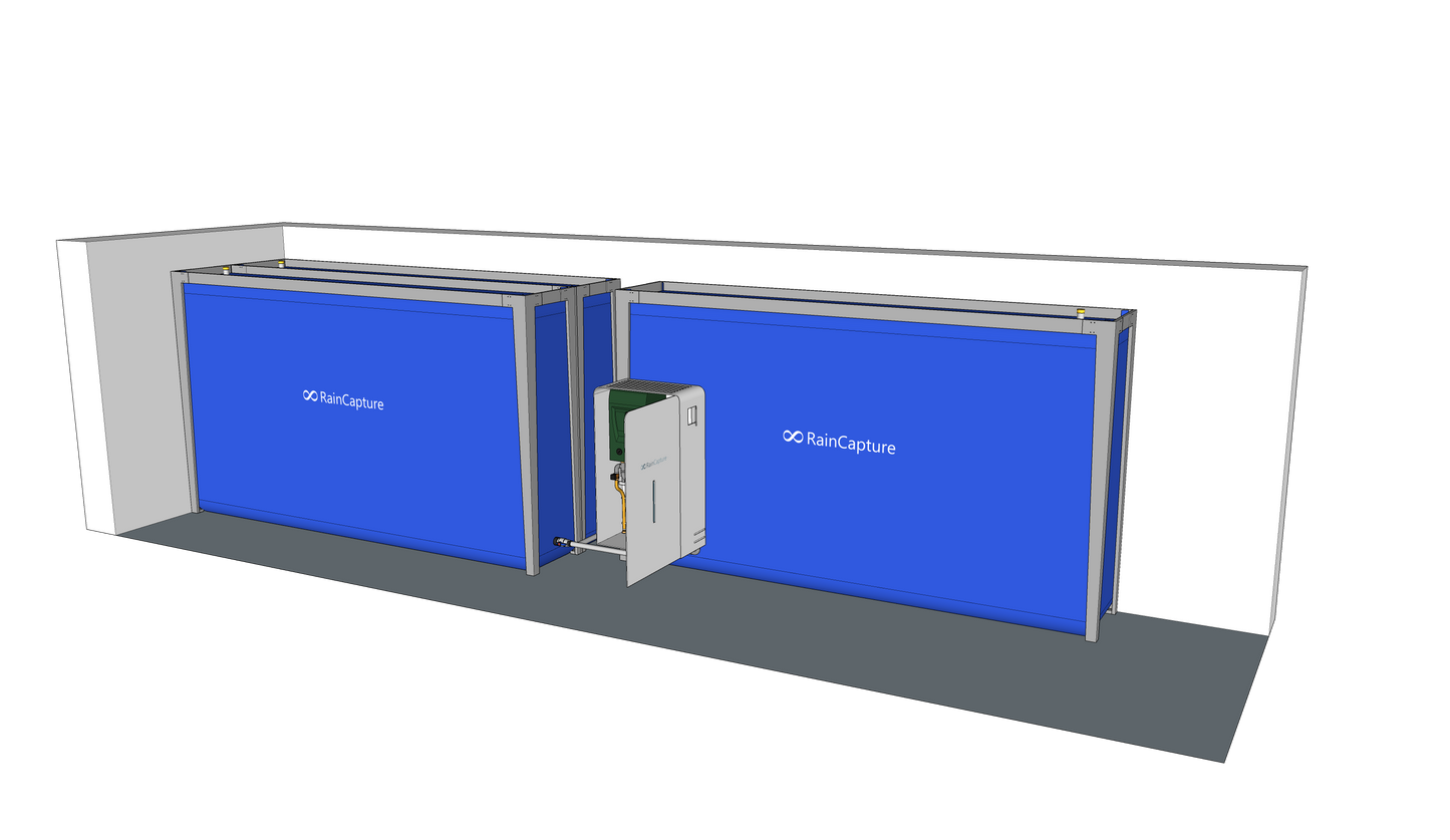 Waterzak verticaal - 2500 liter